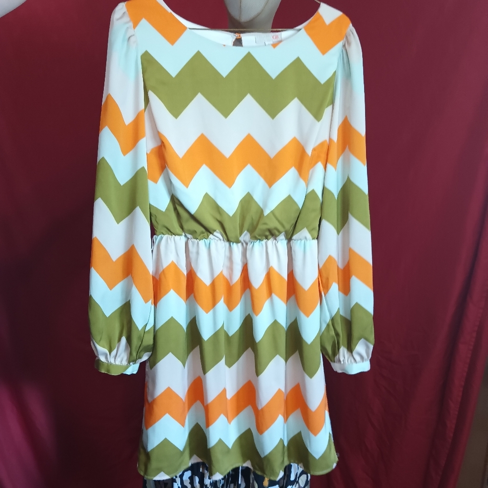 GB zig zag pattern dress size L